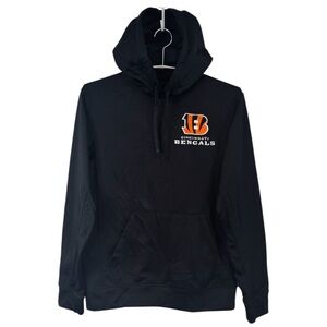 NFL Cincinnati Bengals 100% Polyester Black Hooded Sweatshirt